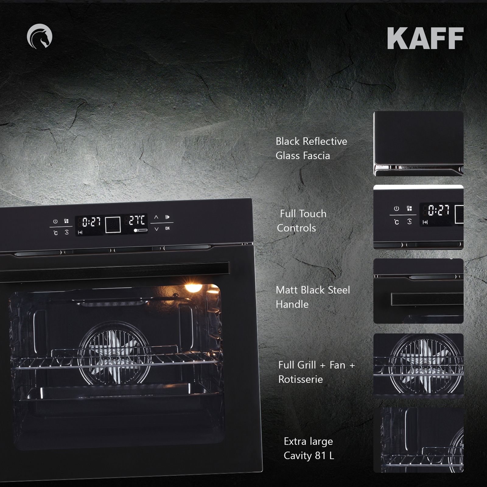 KAFF Series Collection 81L 60cm Built-in Electric Microwave with Memory Function (OV 81TCBL, Black)_15
