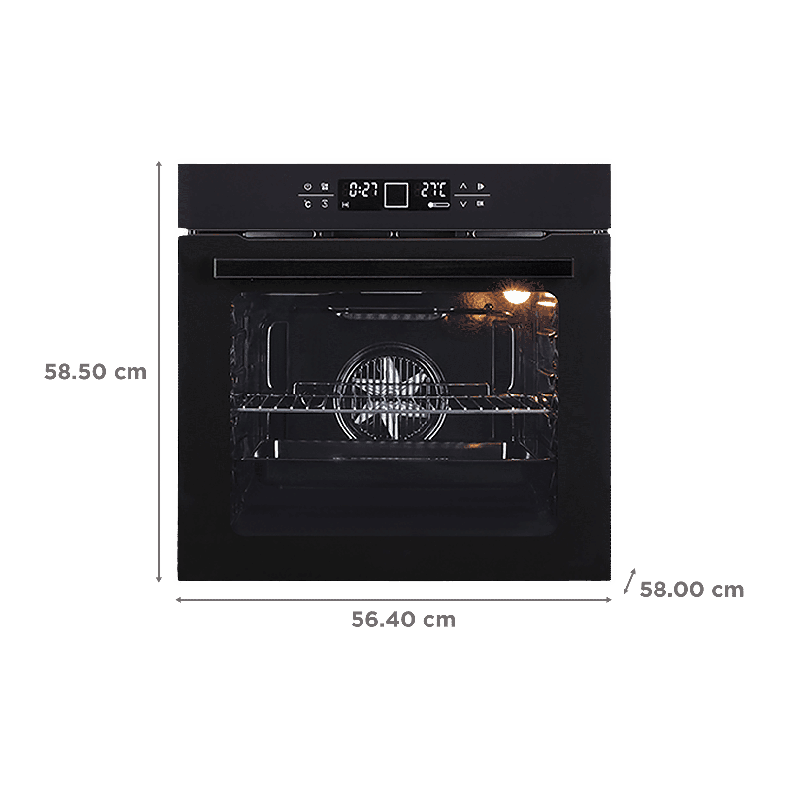 KAFF Series Collection 81L 60cm Built-in Electric Microwave with Memory Function (OV 81TCBL, Black)_2
