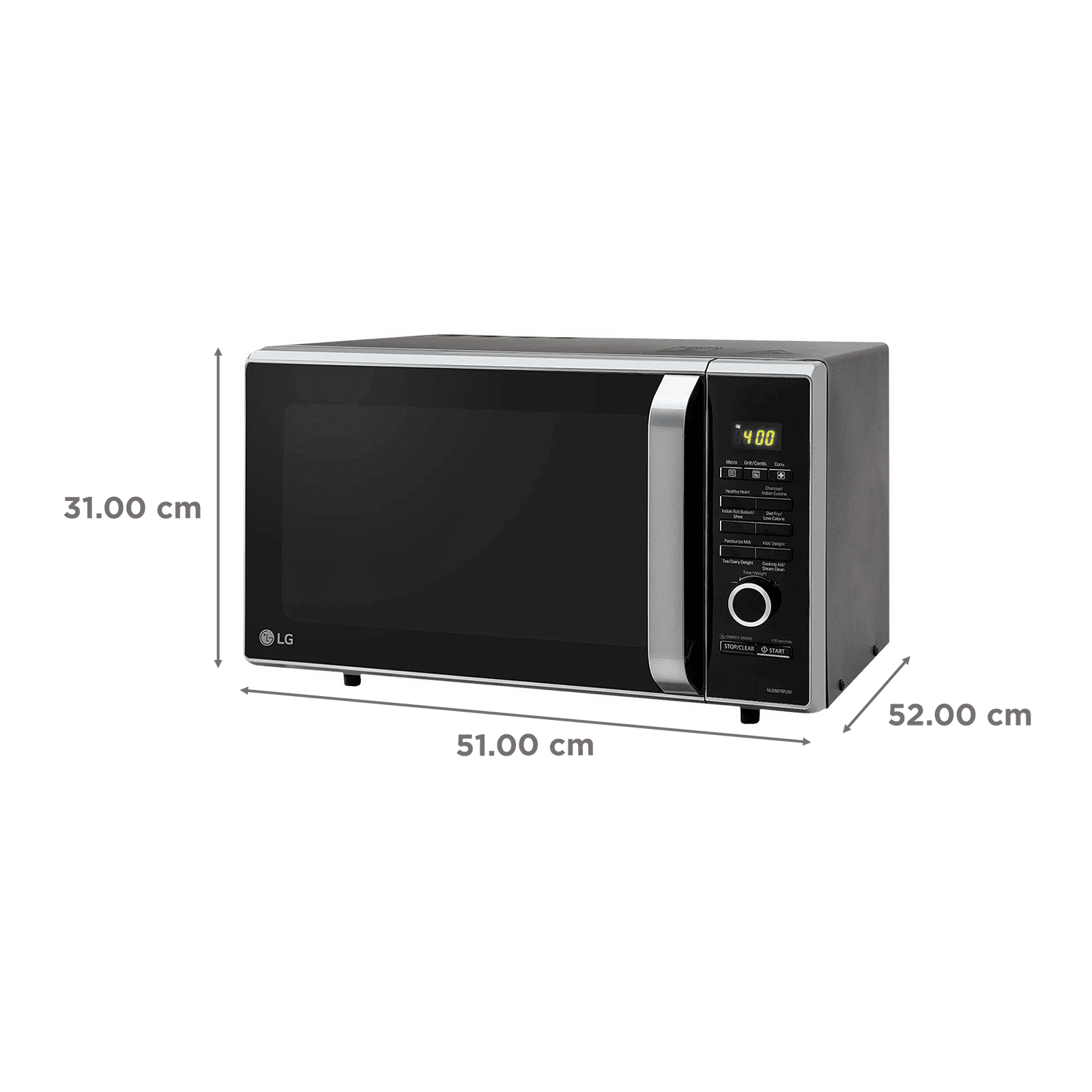 LG 28L Charcoal Microwave Oven with Diet Fry (MJ2887BFUM.DBKQILN, Black) LG 28L Charcoal Microwave Oven with Diet Fry (MJ2887BFUM.DBKQILN, Black)_2