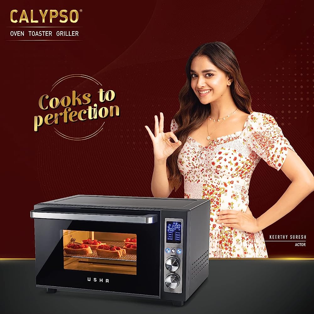 USHA Calypso 30L Oven Toaster Grill with Motorized Rotisserie (OTGW30DRC, Black) USHA Calypso 30L Oven Toaster Grill with Motorized Rotisserie (OTGW30DRC, Black)_9