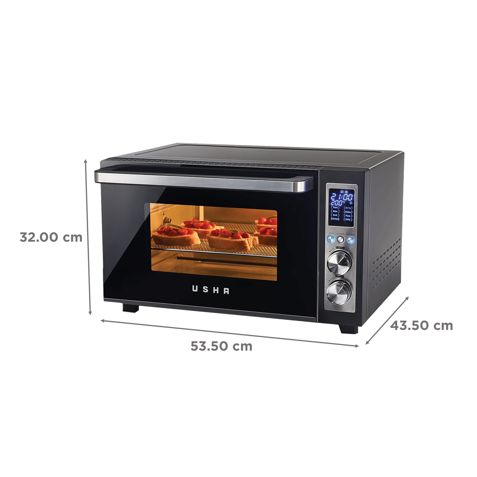 USHA Calypso 30L Oven Toaster Grill with Motorized Rotisserie (OTGW30DRC, Black) USHA Calypso 30L Oven Toaster Grill with Motorized Rotisserie (OTGW30DRC, Black)_2
