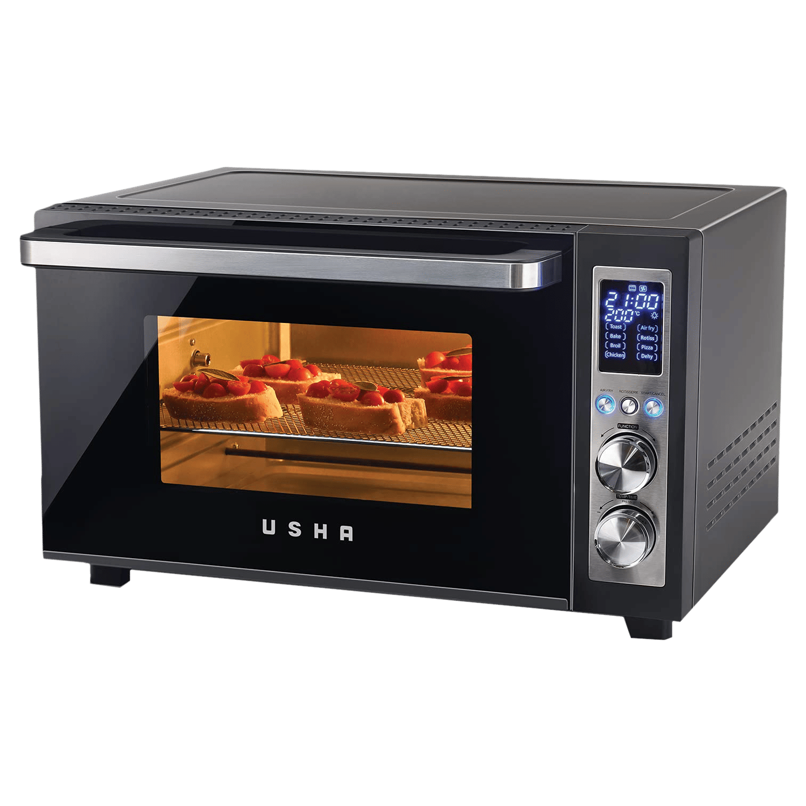 USHA Calypso 30L Oven Toaster Grill with Motorized Rotisserie (OTGW30DRC, Black) USHA Calypso 30L Oven Toaster Grill with Motorized Rotisserie (OTGW30DRC, Black)_5