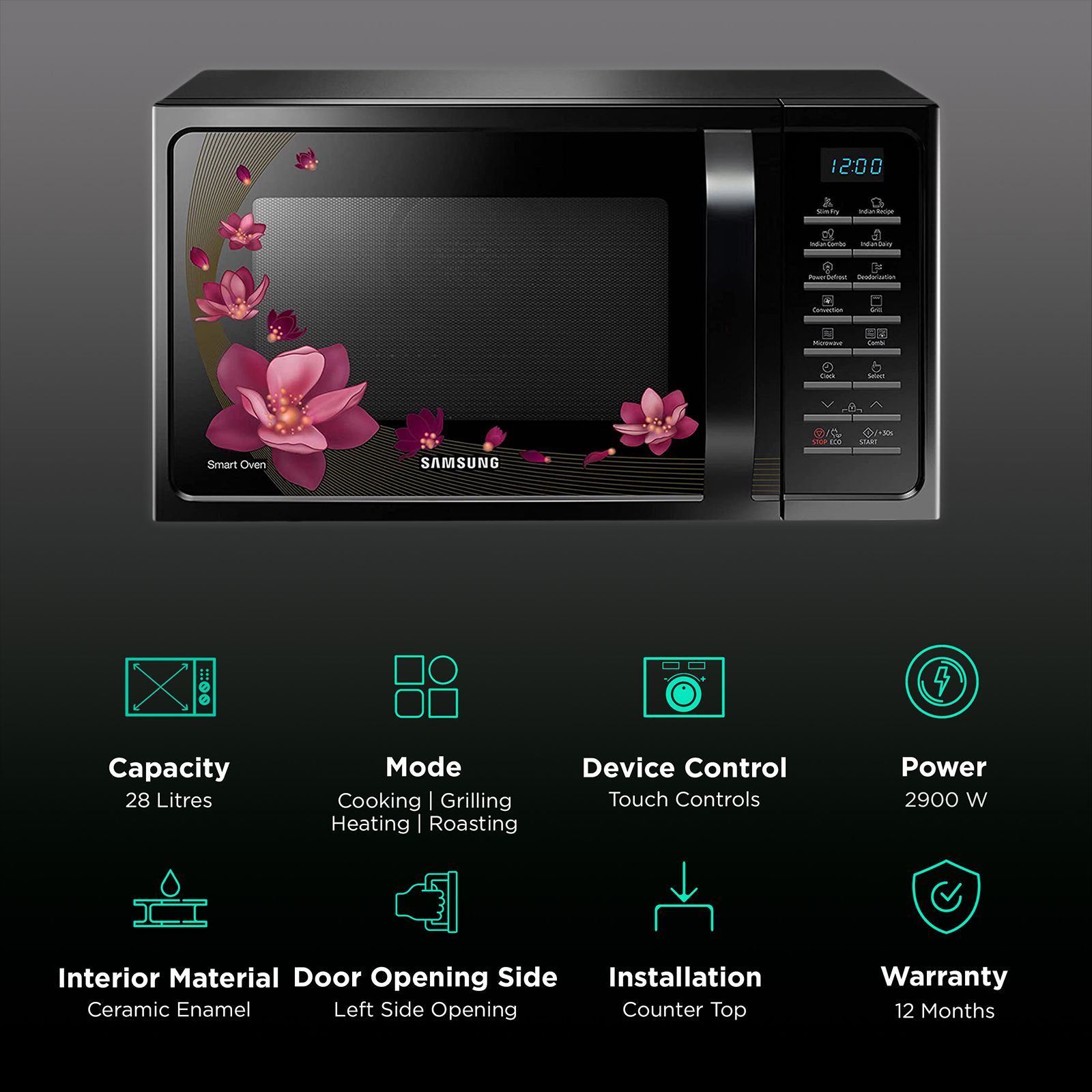 SAMSUNG 28L Convection Microwave Oven with Slim Fry Technology (Black) SAMSUNG 28L Convection Microwave Oven with Slim Fry Technology (Black)_3