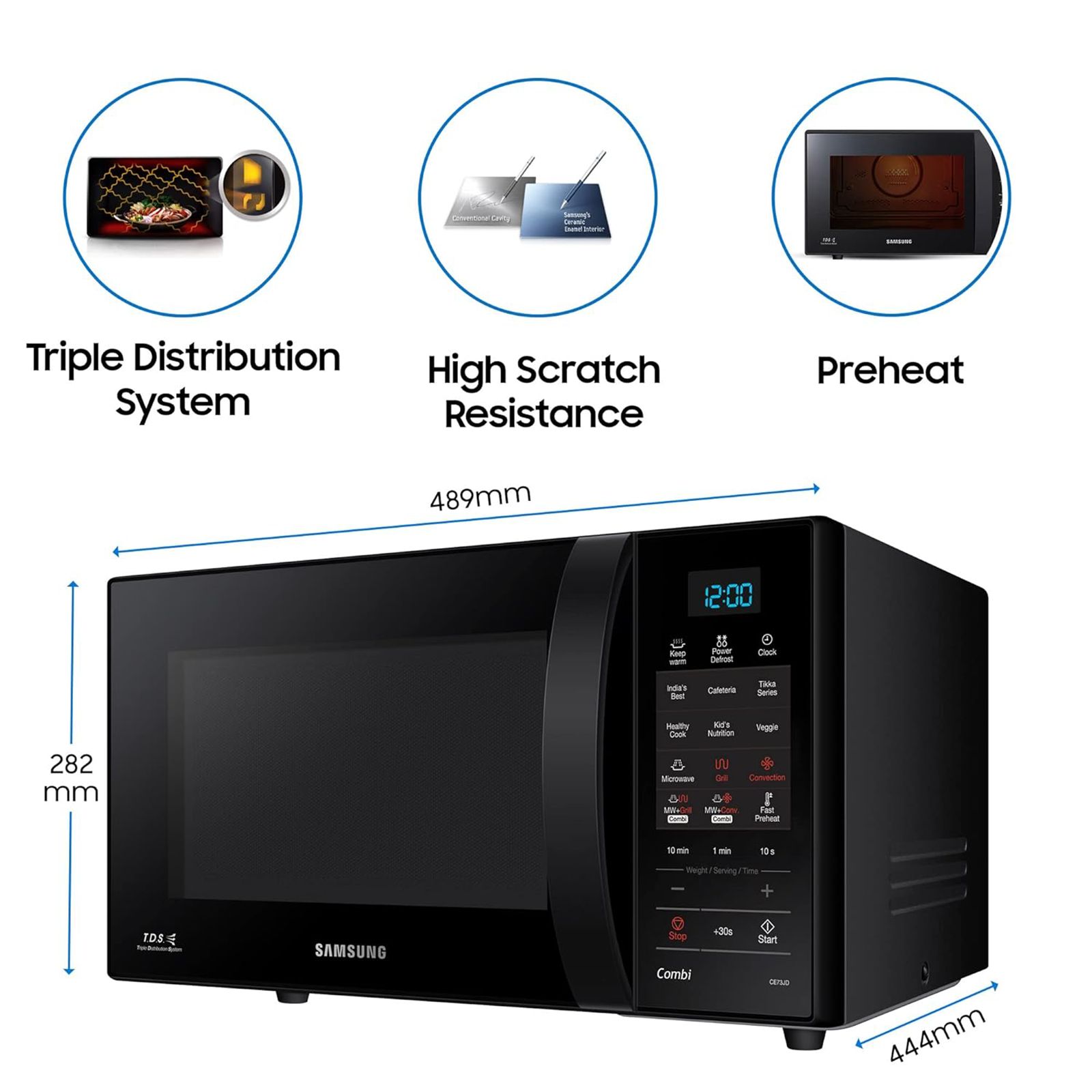 SAMSUNG Combi 21L Convection Microwave Oven with Autocook Menus (Black) SAMSUNG Combi 21L Convection Microwave Oven with Autocook Menus (Black)_11