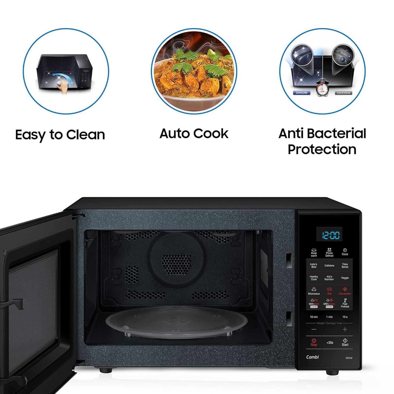 SAMSUNG Combi 21L Convection Microwave Oven with Autocook Menus (Black) SAMSUNG Combi 21L Convection Microwave Oven with Autocook Menus (Black)_12