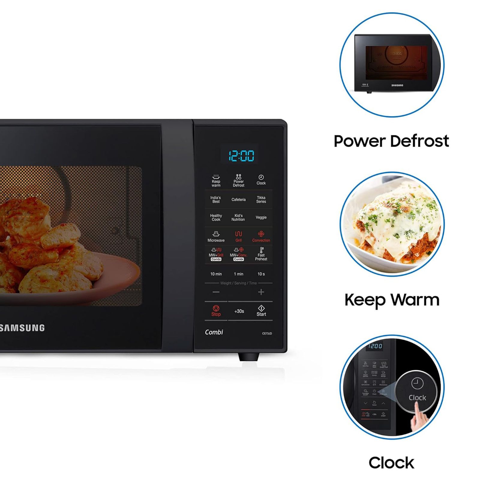 SAMSUNG Combi 21L Convection Microwave Oven with Autocook Menus (Black) SAMSUNG Combi 21L Convection Microwave Oven with Autocook Menus (Black)_14