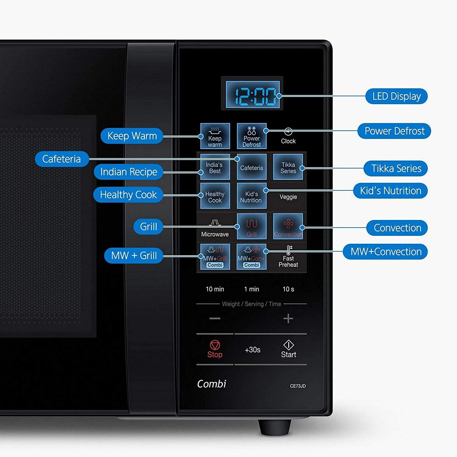 SAMSUNG Combi 21L Convection Microwave Oven with Autocook Menus (Black) SAMSUNG Combi 21L Convection Microwave Oven with Autocook Menus (Black)_15