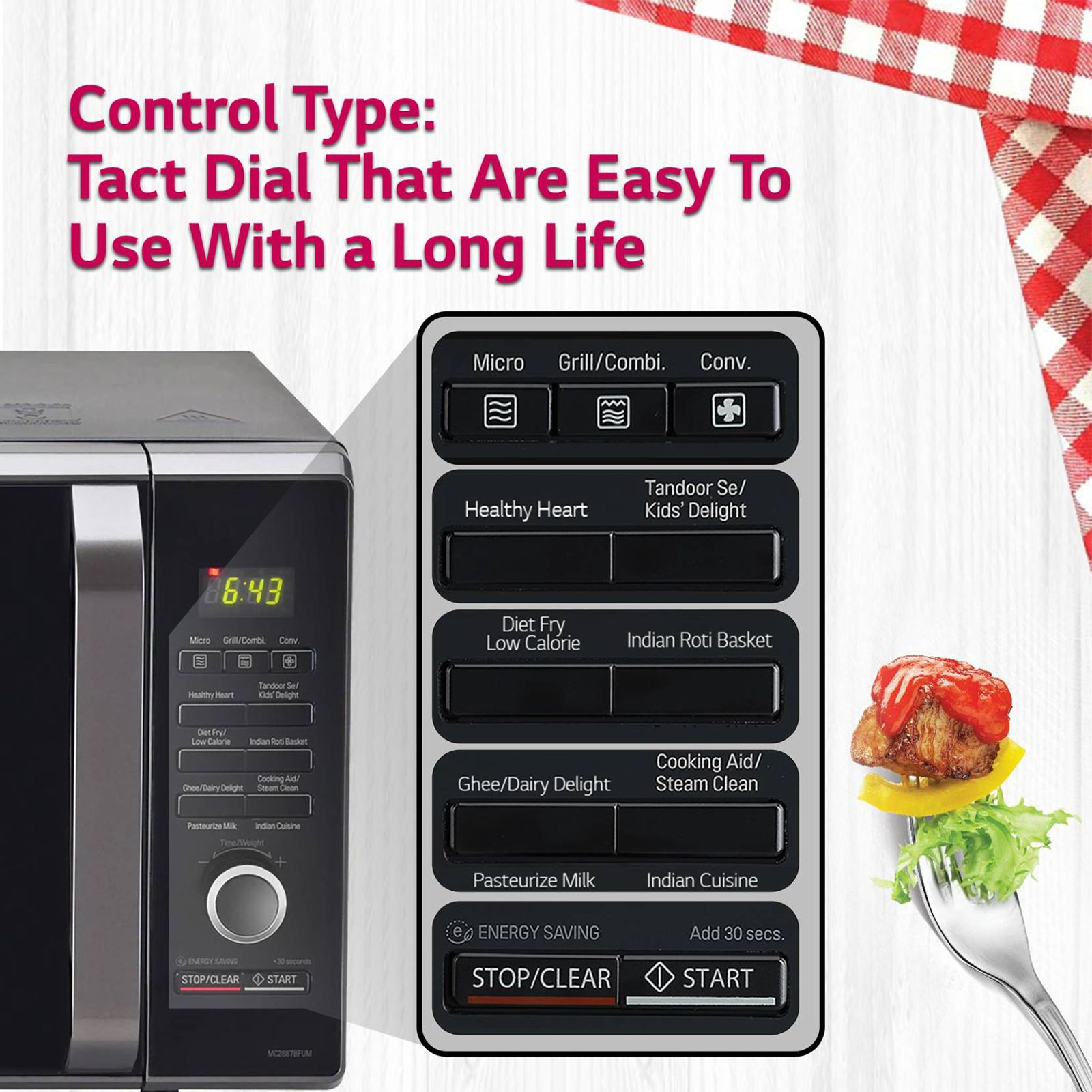 LG 28L Convection Microwave Oven with Intellowave Technology (MC2887BFUM, Black)_15