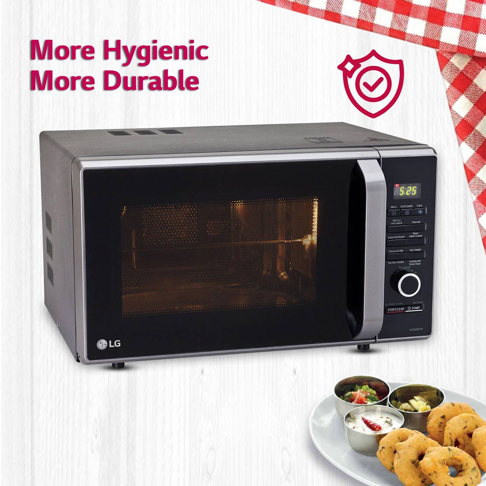 LG 28L Convection Microwave Oven with Intellowave Technology (MC2887BFUM, Black)_10