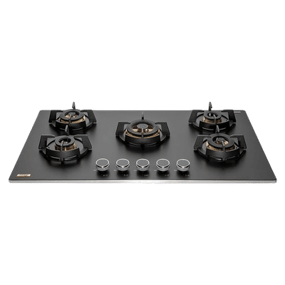 KAFF MSM 865 Glass Top 5 Burner Automatic Hob (Flame Failure Device, Black)
