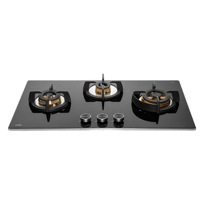 KAFF BLH-F 783X Tempered Glass Top 3 Burner Automatic Electric Hob (Flame Failure Device, Black)