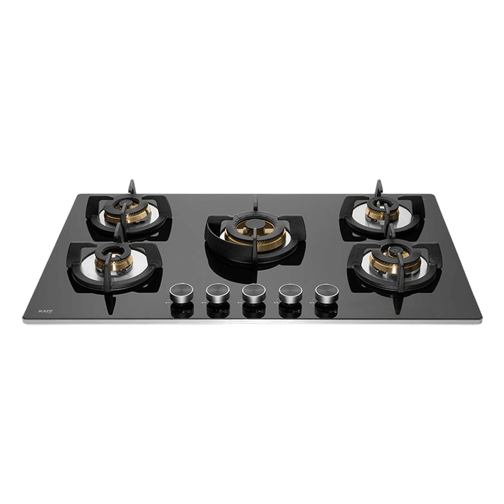 KAFF Bellini-F Tempered Glass Top 5 Burner Automatic Electric Hob (Flame Failure Device, Black)_1