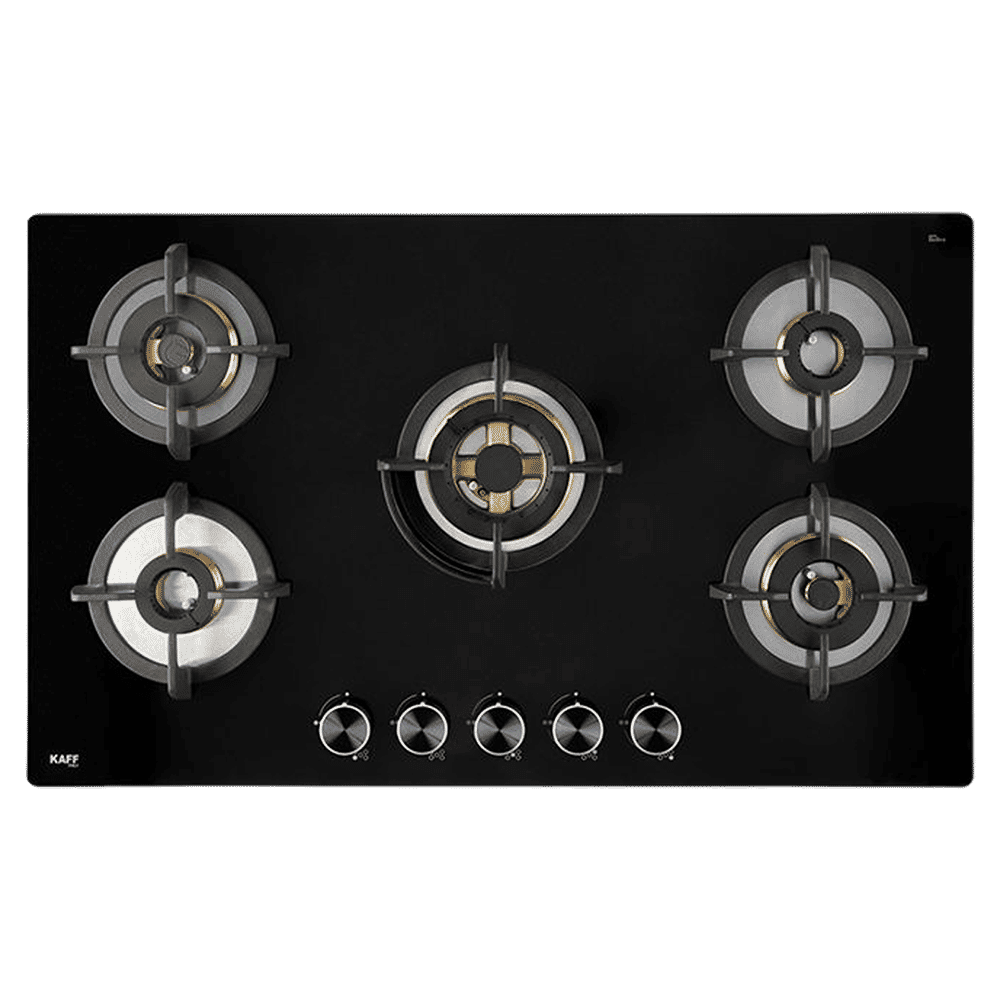 KAFF Bellini-F Tempered Glass Top 5 Burner Automatic Electric Hob (Flame Failure Device, Black)_5