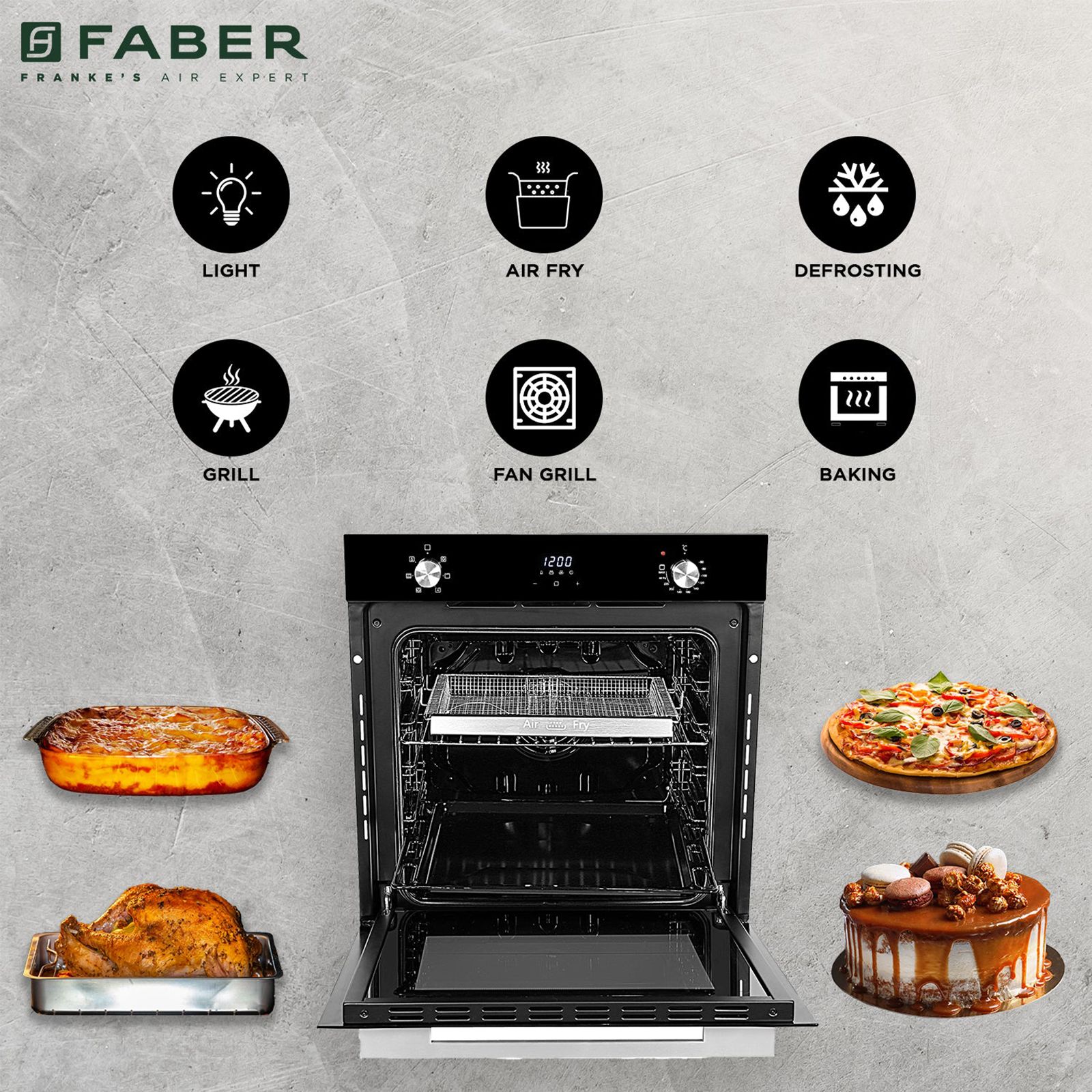FABER FBIO 6F AF BK 83L Built-in Microwave with Anti Scalding Cold Door Technology (131.0651.880, Black) FABER FBIO 6F AF BK 83L Built-in Microwave with Anti Scalding Cold Door Technology (131.0651.880, Black)_11