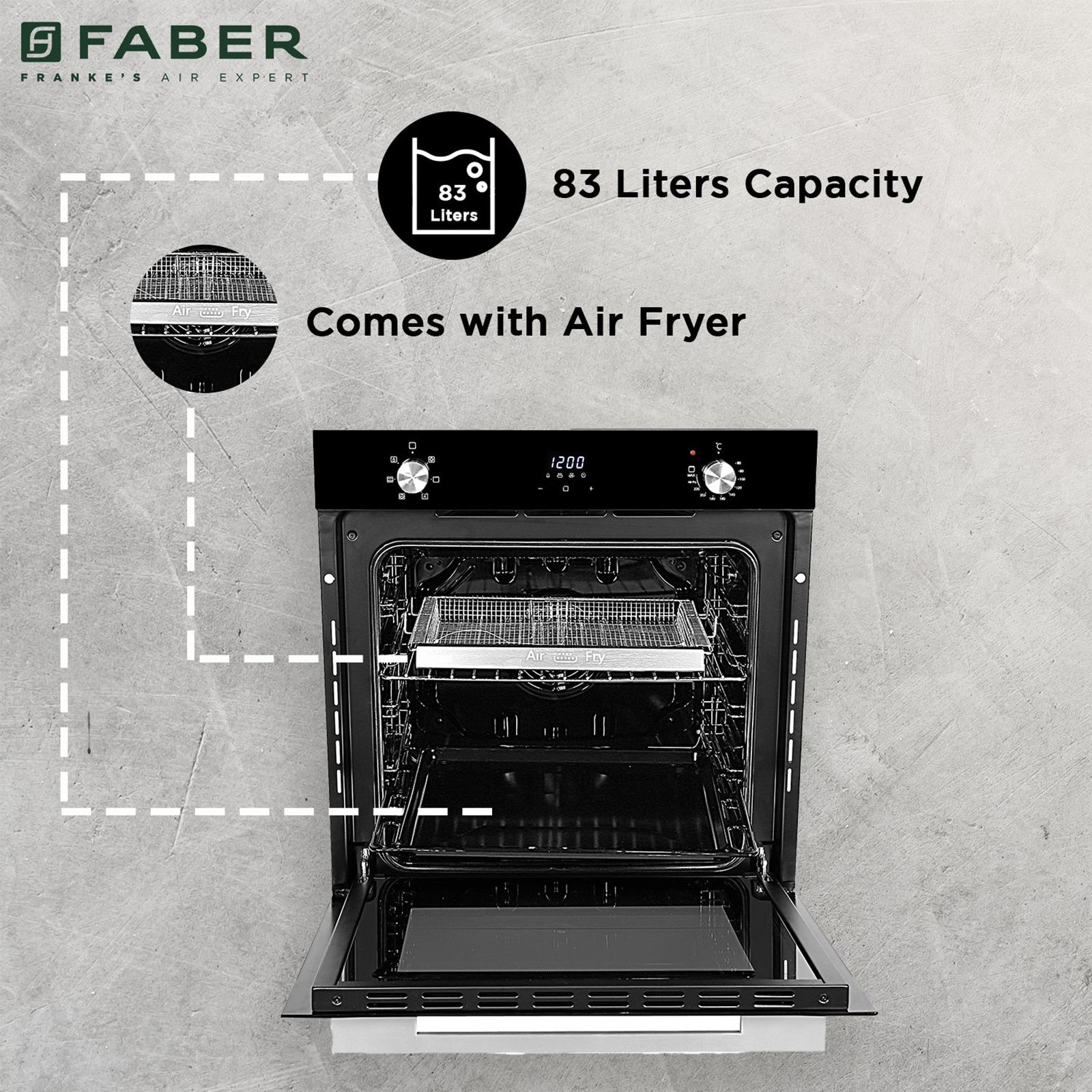 FABER FBIO 6F AF BK 83L Built-in Microwave with Anti Scalding Cold Door Technology (131.0651.880, Black) FABER FBIO 6F AF BK 83L Built-in Microwave with Anti Scalding Cold Door Technology (131.0651.880, Black)_13