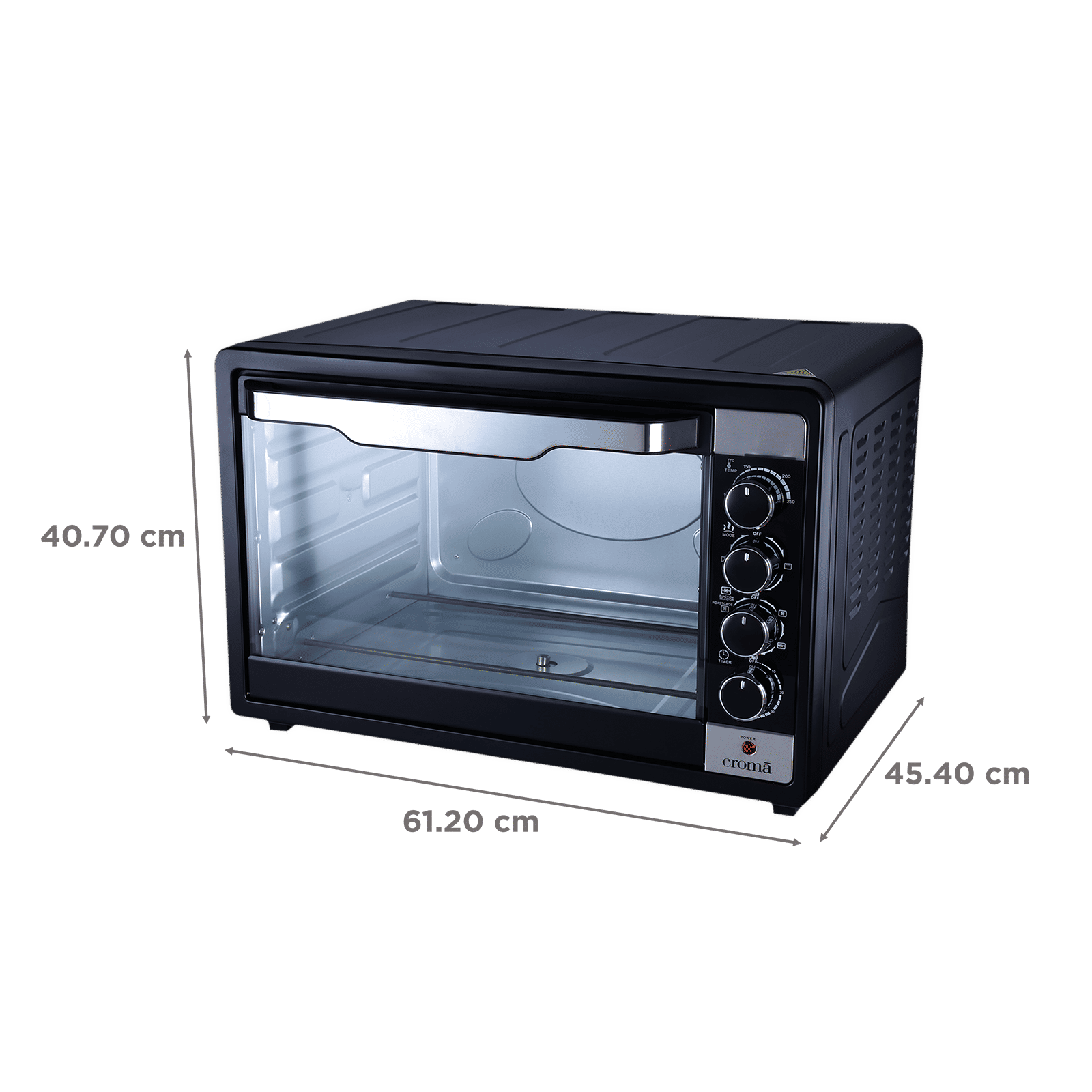 Croma 63L Oven Toaster Grill with Motorised Rotisserie (CRLO63LOGA017802, Black)_2