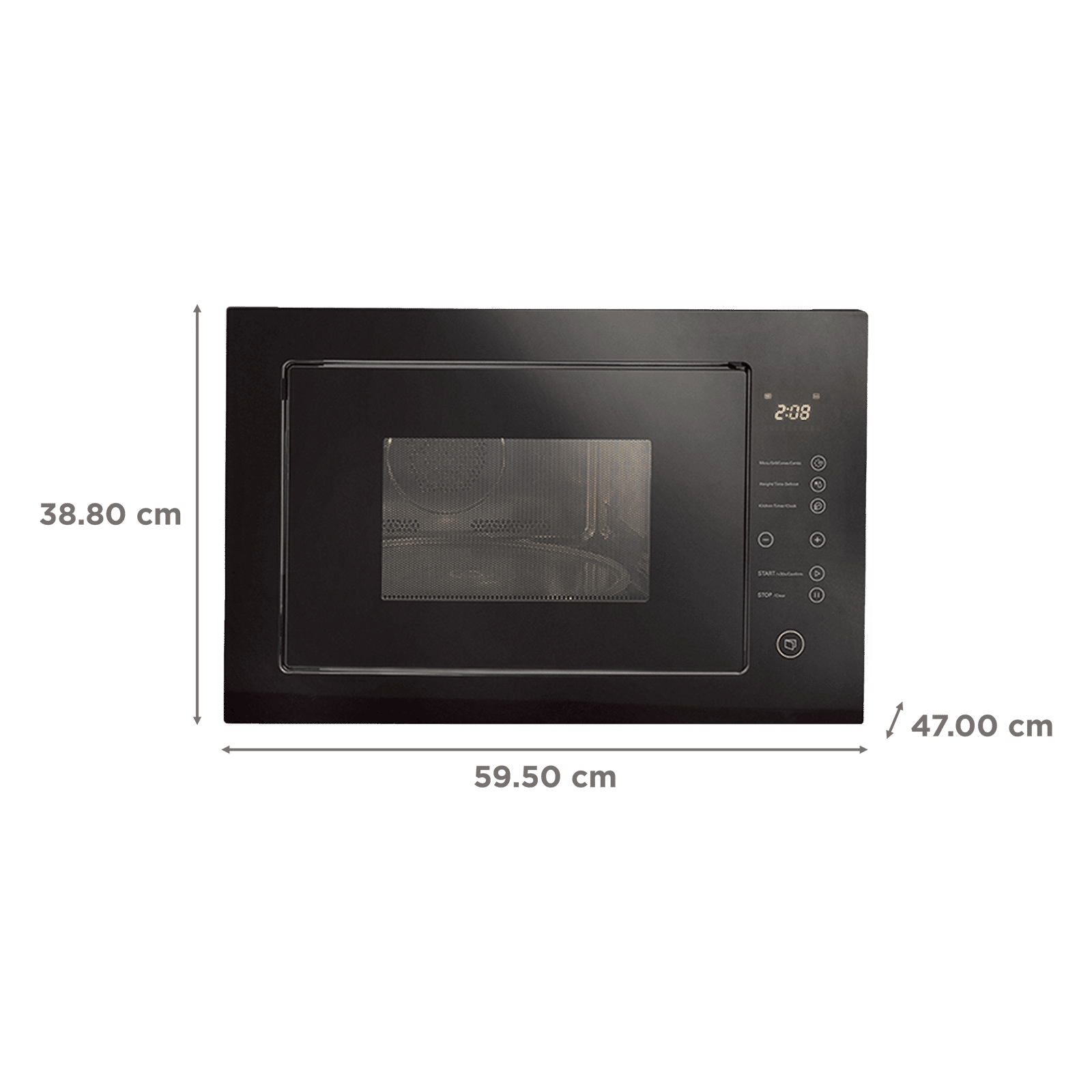 Kutchina Radianz 25L 60m Built-in Microwave with 10 Autocook Menus (200, Black)_2