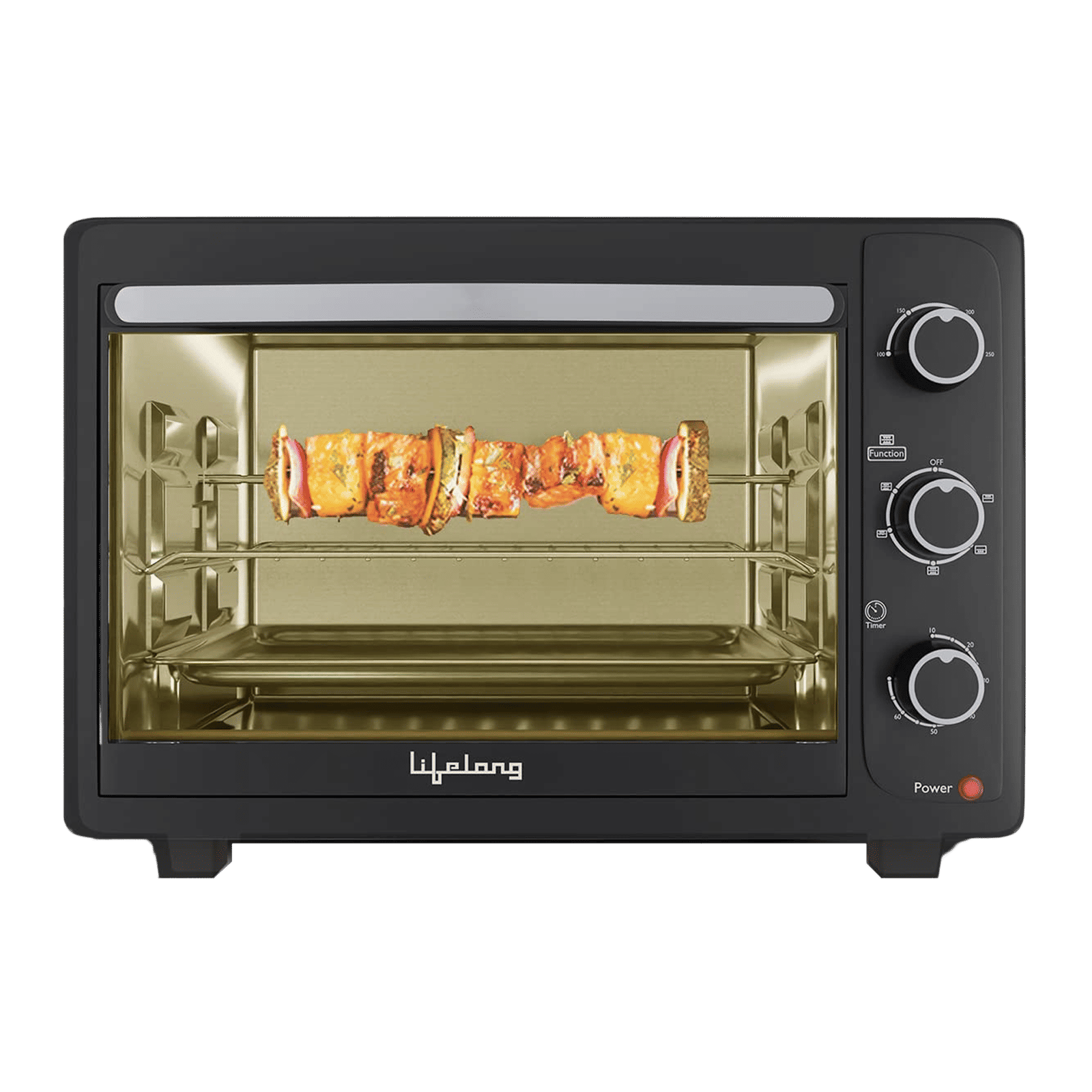 Lifelong LLOT27 27L Oven Toaster Grill with Motorized Rotisserie (Red) Lifelong LLOT27 27L Oven Toaster Grill with Motorized Rotisserie (Red)_1