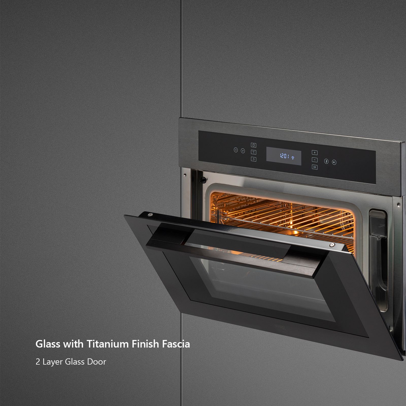 KAFF Series Mazzini 37L 60cm Built-in Electric Steam Microwave with Memory Function (MZST6TN, Black)_4