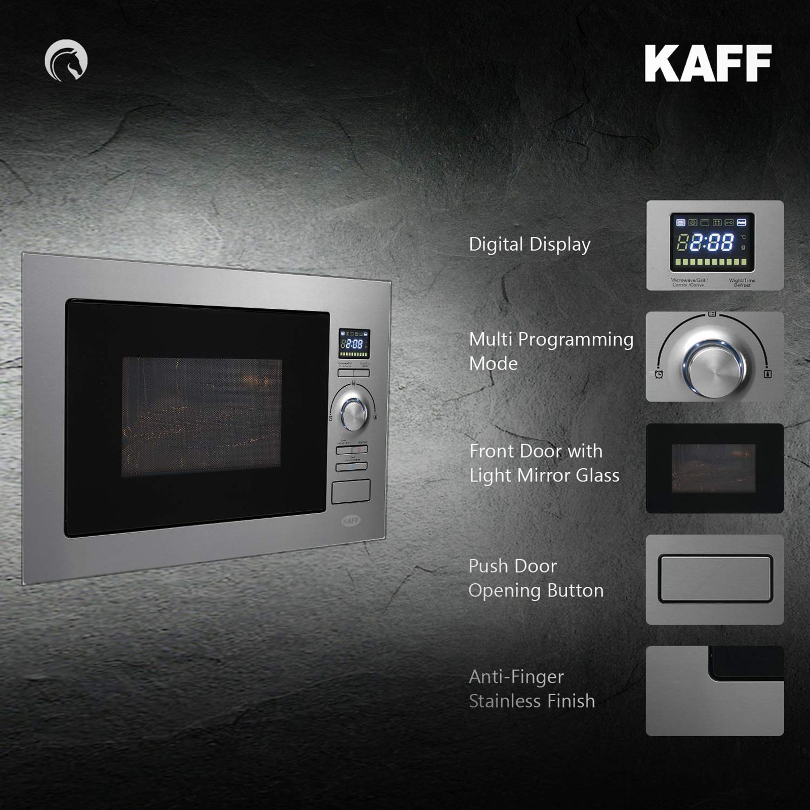 KAFF 28L Built-in Microwave with Autocook Menus (KB4A, Silver) KAFF 28L Built-in Microwave with Autocook Menus (KB4A, Silver)_8