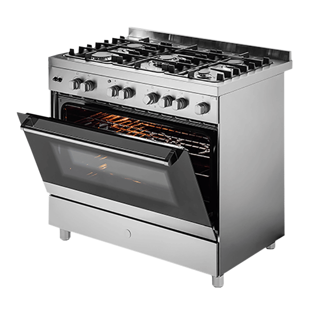 KAFF 100 Litres 5 Burner Cooking Range with Electric Oven (KGM90, Silver) KAFF 100 Litres 5 Burner Cooking Range with Electric Oven (KGM90, Silver)_1