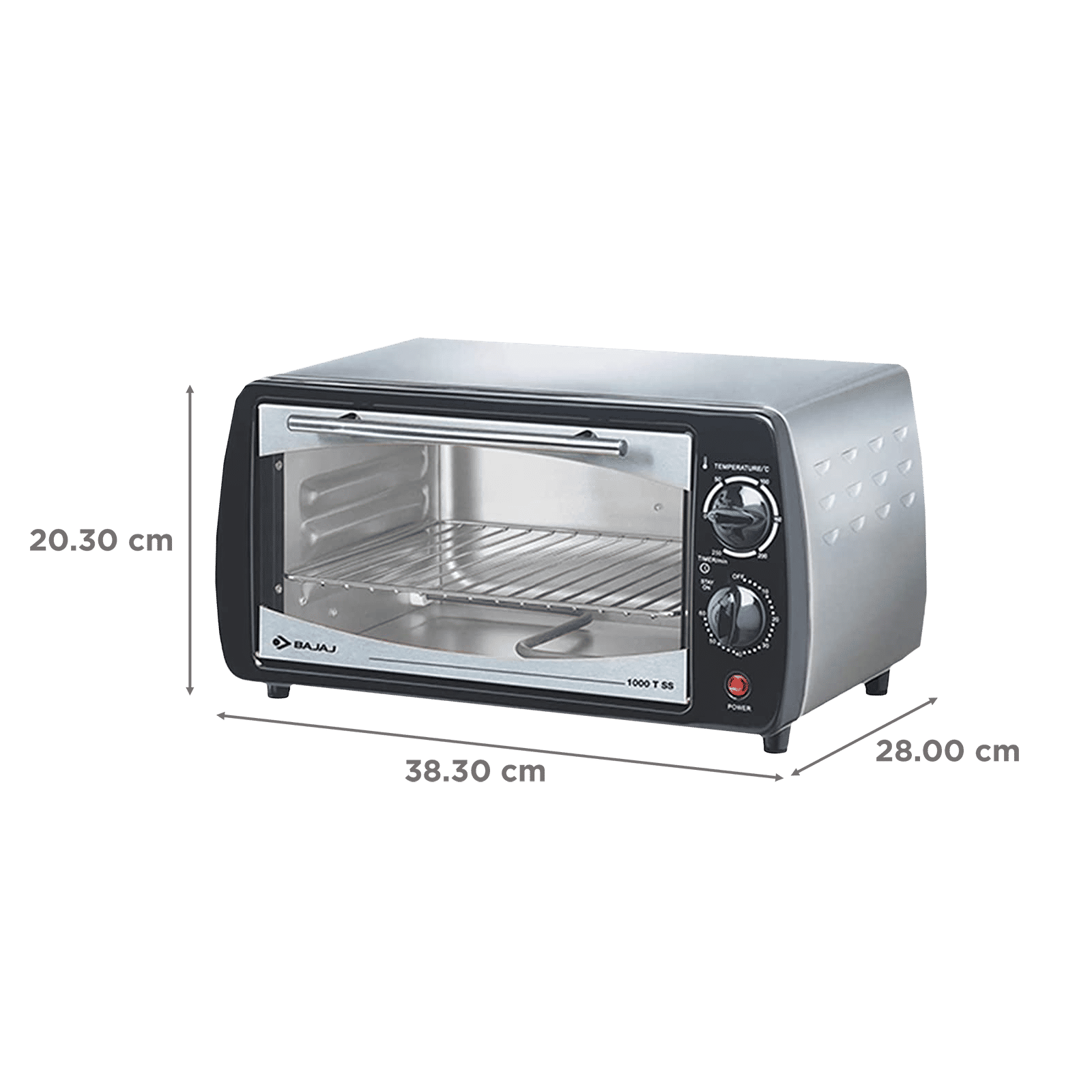 BAJAJ Majesty 1000 TSS 10L Oven Toaster Grill with Unique Heating Element Design (Black/Silver) BAJAJ Majesty 1000 TSS 10L Oven Toaster Grill with Unique Heating Element Design (Black/Silver)_2