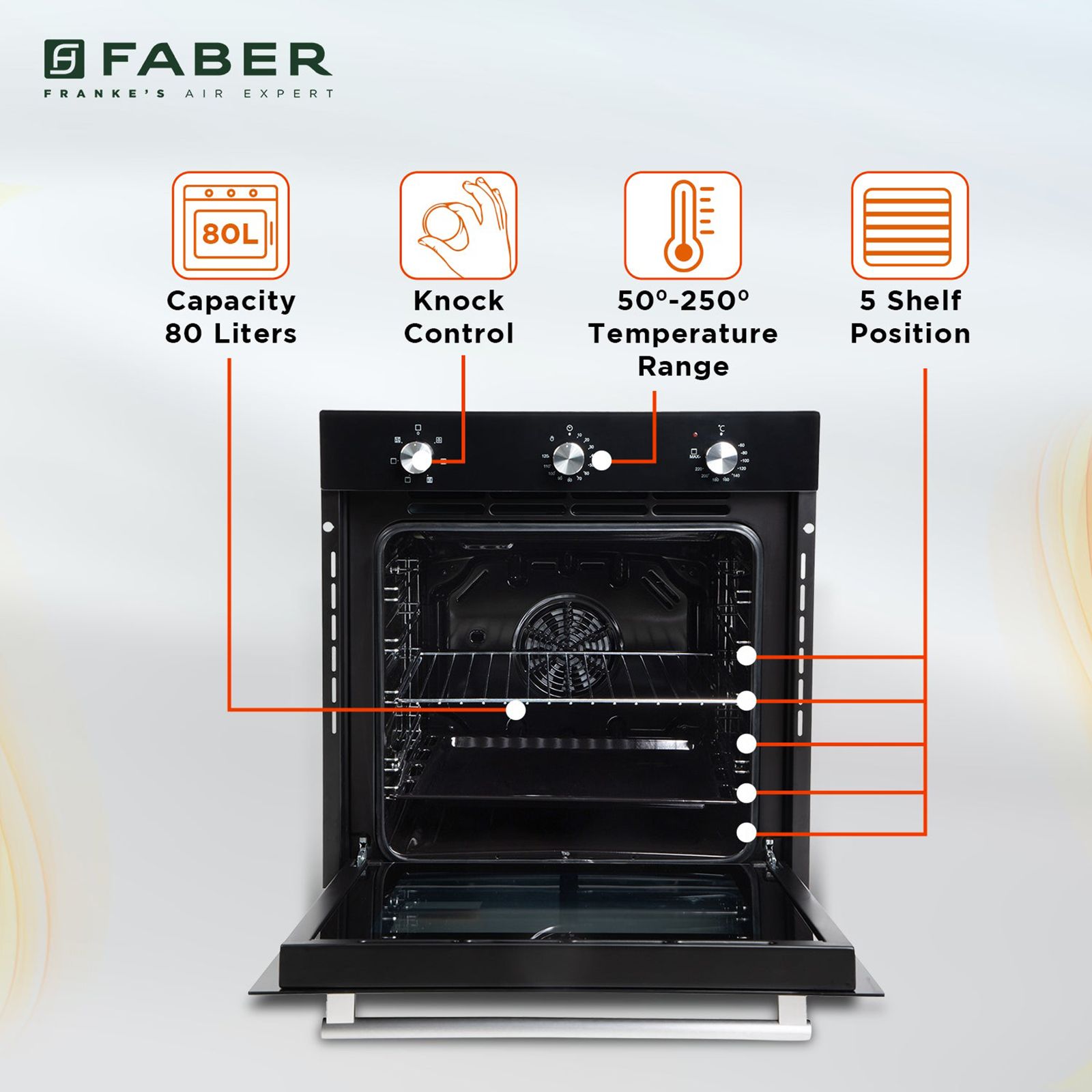 FABER FBIO 6F BK 80L Built-in Microwave with Digital Display (116.0680.241, Black) FABER FBIO 6F BK 80L Built-in Microwave with Digital Display (116.0680.241, Black)_11