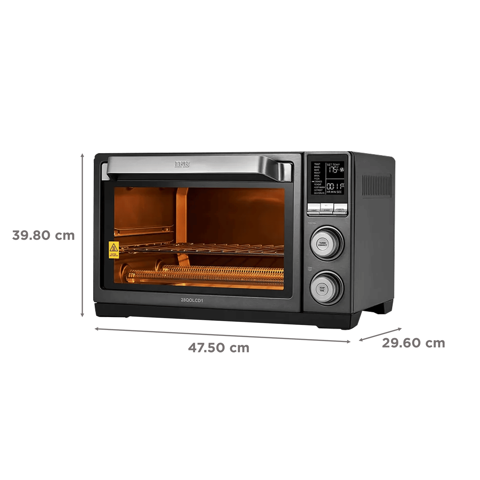 IFB 28L Quartz Oven with 4 Quartz Heating Mechanism (28QOLCD1, Dark Grey) IFB 28L Quartz Oven with 4 Quartz Heating Mechanism (28QOLCD1, Dark Grey)_2