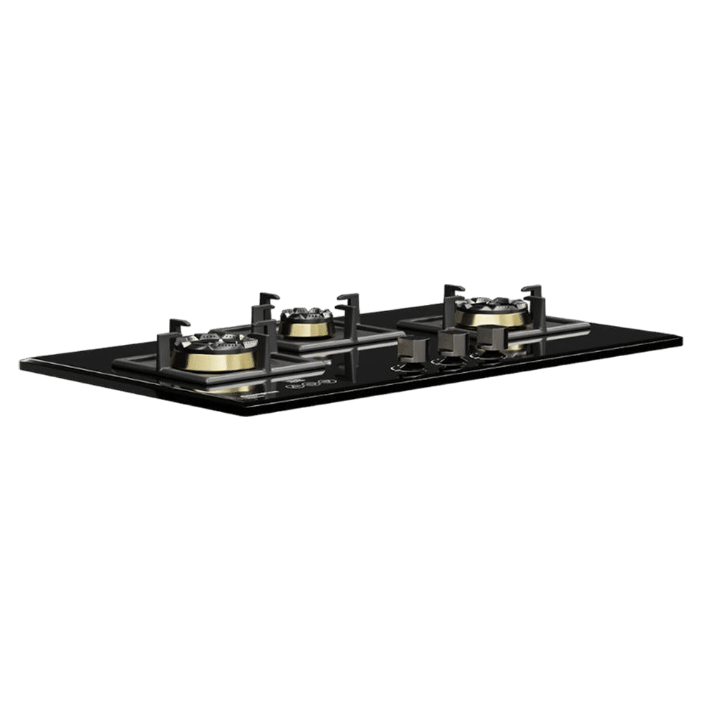 Crompton Optime Toughened Glass Top 3 Burner Automatic Hob (3D Flame Technology, Midnight Black) Crompton Optime Toughened Glass Top 3 Burner Automatic Hob (3D Flame Technology, Midnight Black)_7