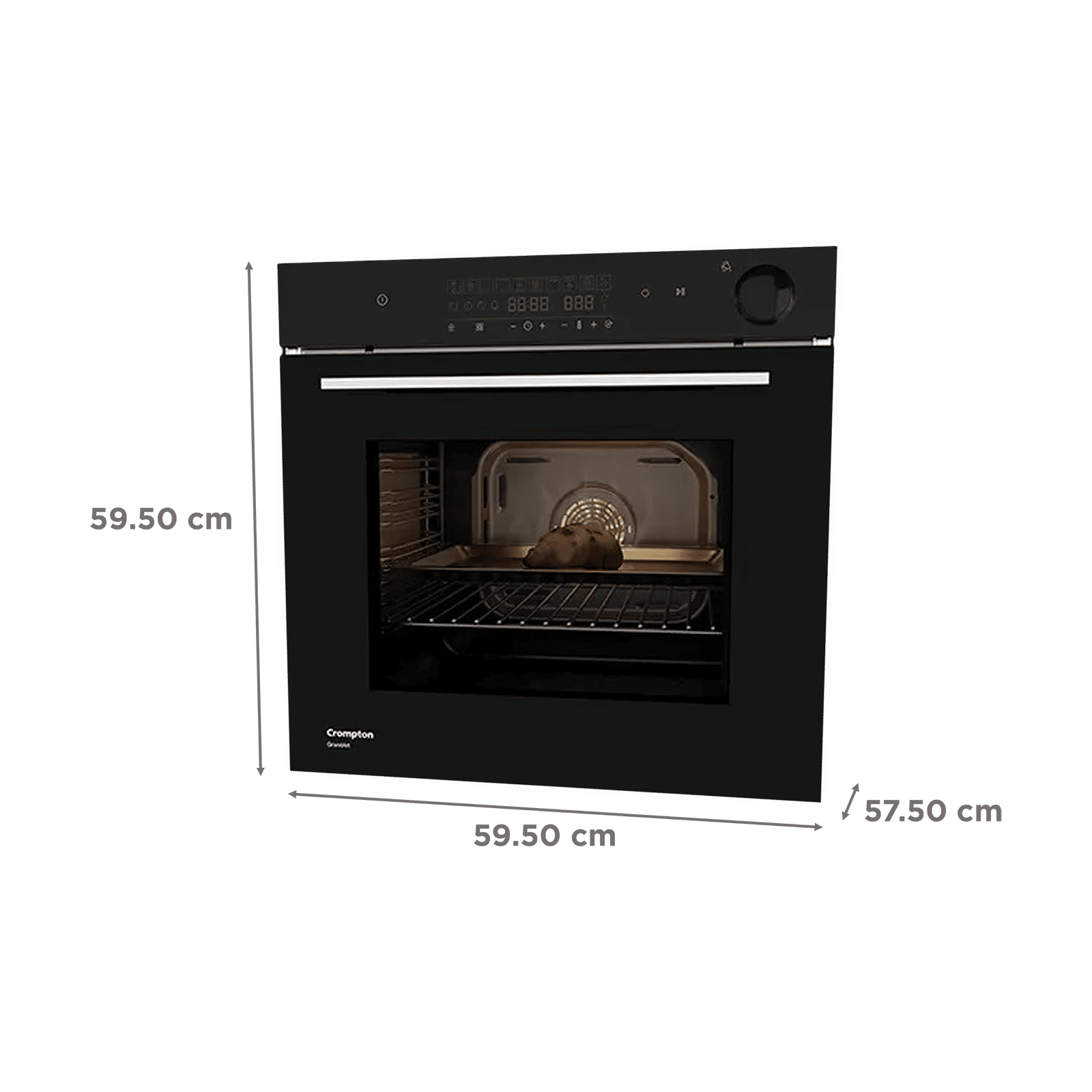 Crompton GrandArt 78L Built-in Microwave Oven with 3D Heating Technology (Midnight Black)_2