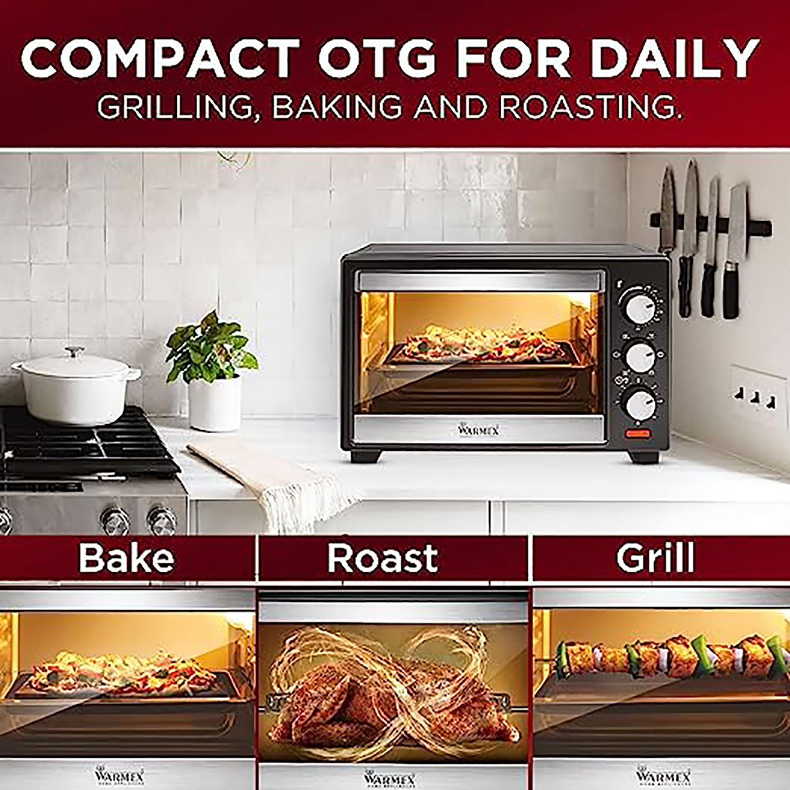 WARMEX MB20L 20L Oven Toaster Grill with 14 Autocook Menus (Black)_8