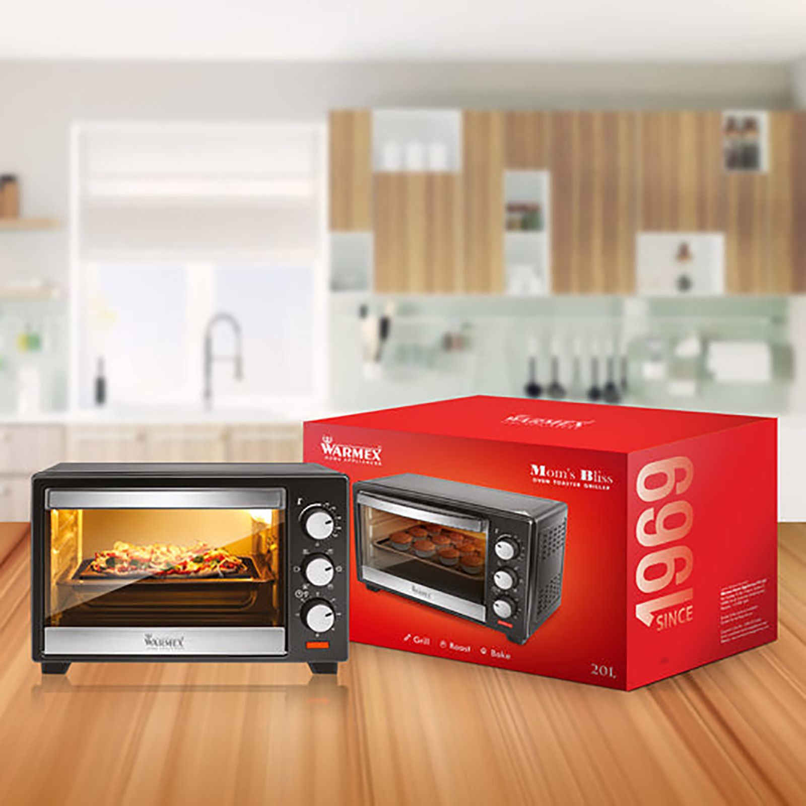 WARMEX MB20L 20L Oven Toaster Grill with 14 Autocook Menus (Black)_14