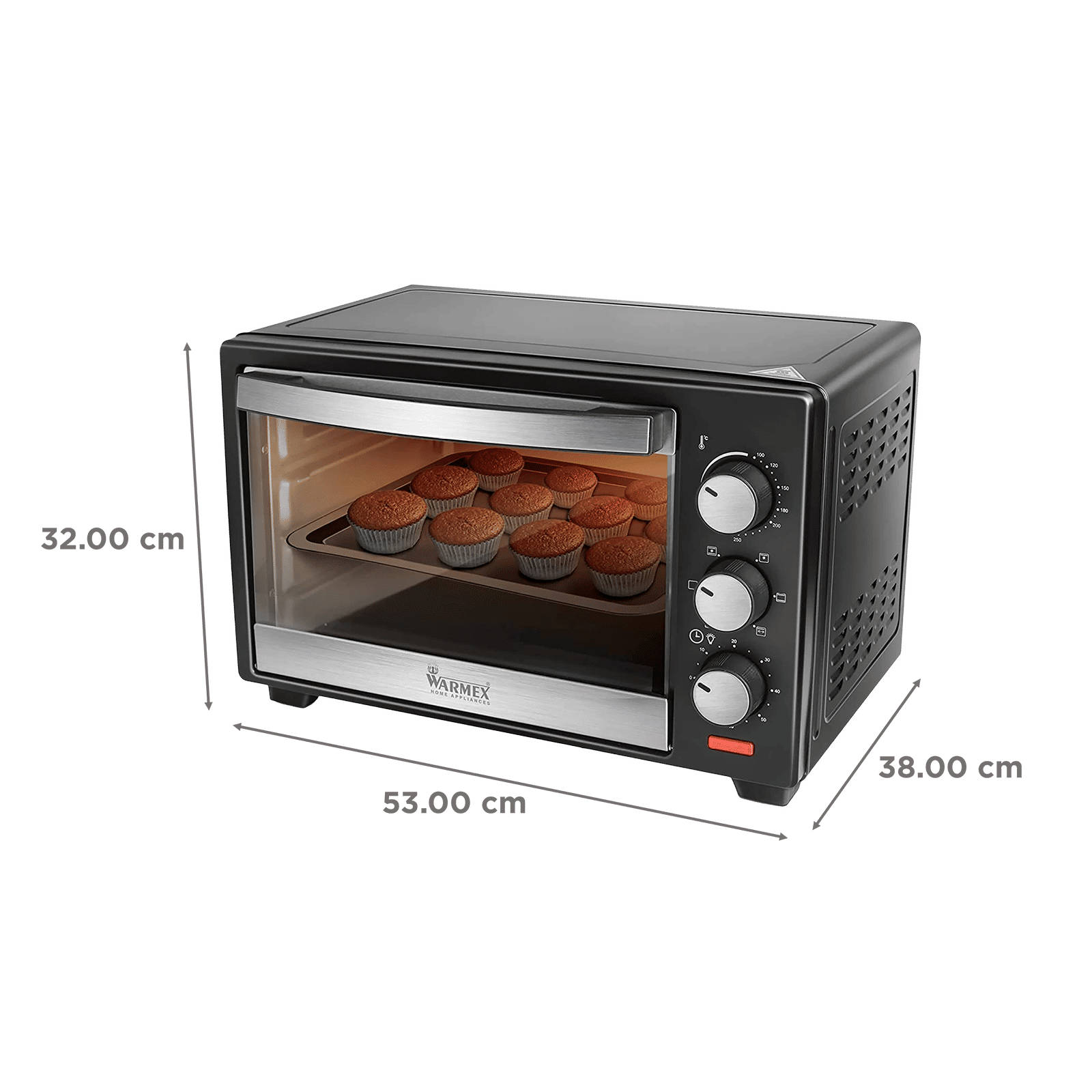 WARMEX MB20L 20L Oven Toaster Grill with 14 Autocook Menus (Black)_2