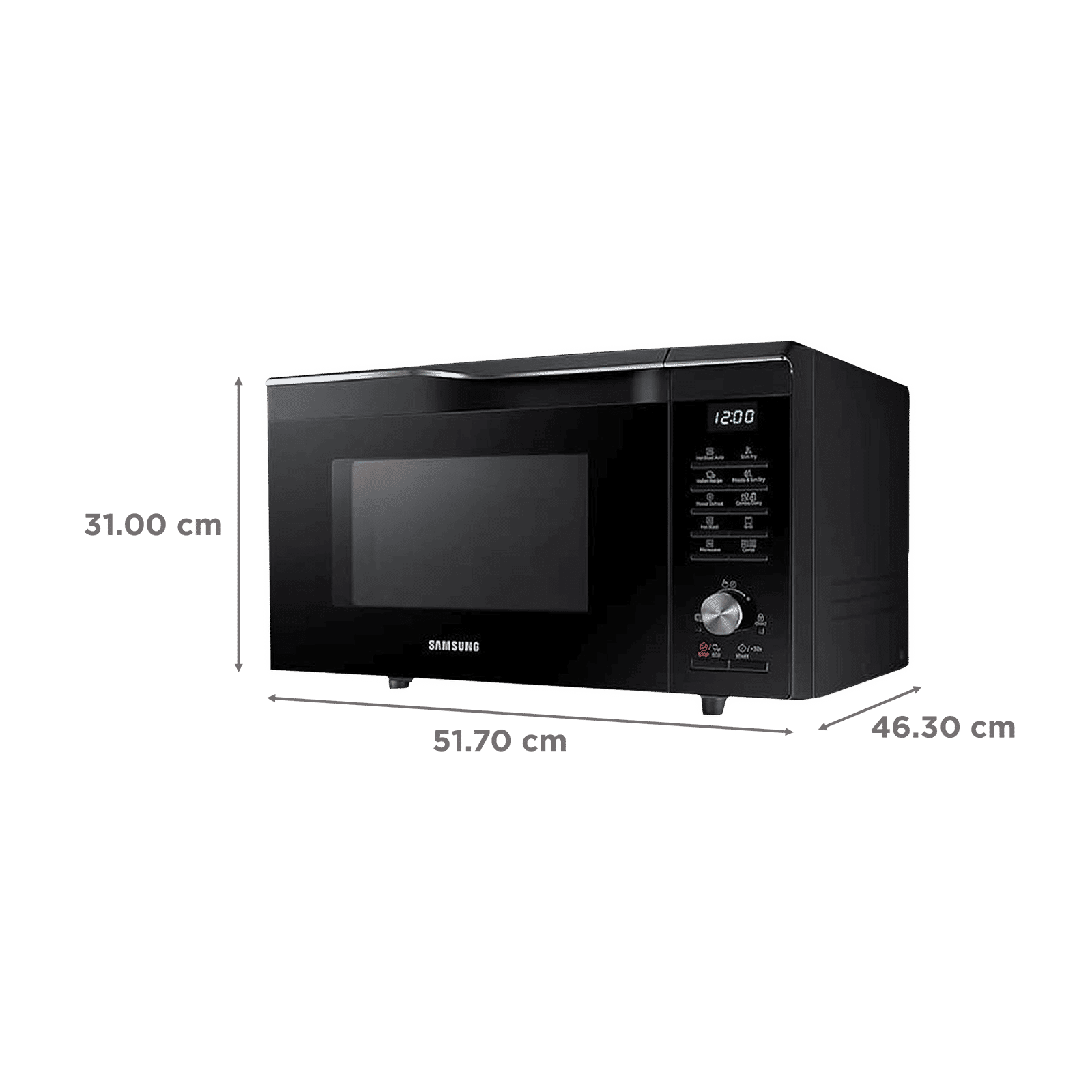 SAMSUNG 28L Convection Microwave Oven with SLIM FRY Technology (MC28A6036QK/TL, Black)_2