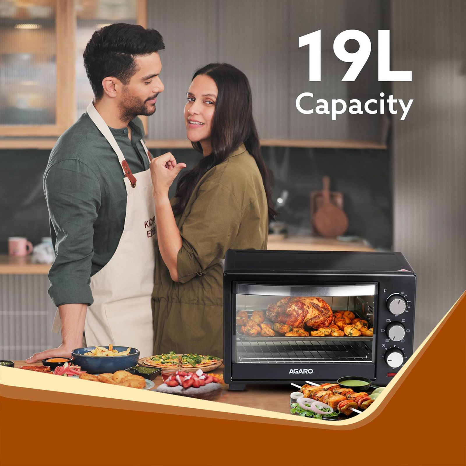 AGARO Marvel 19L Oven Toaster Grill with 5 Heating Modes (Black) AGARO Marvel 19L Oven Toaster Grill with 5 Heating Modes (Black)_9