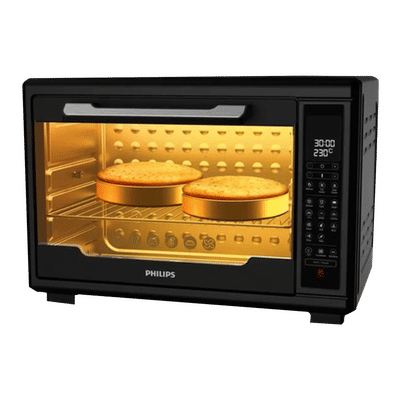 PHILIPS 55L Oven Toaster Grill with Opti Temp Technology (HD6977/00, Black)
