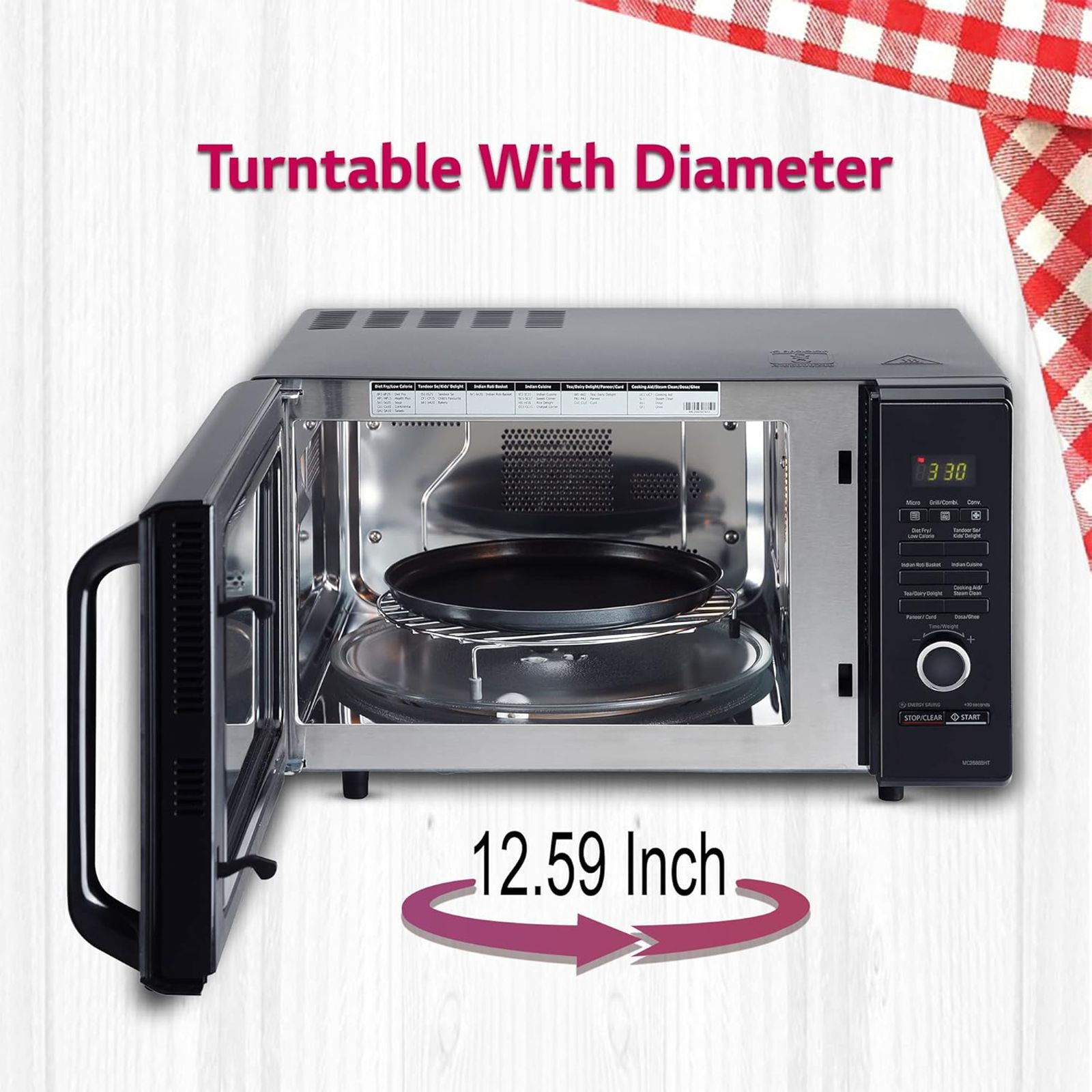 LG 28L Convection Microwave Oven with 251 Autocook Menu (Black)_14