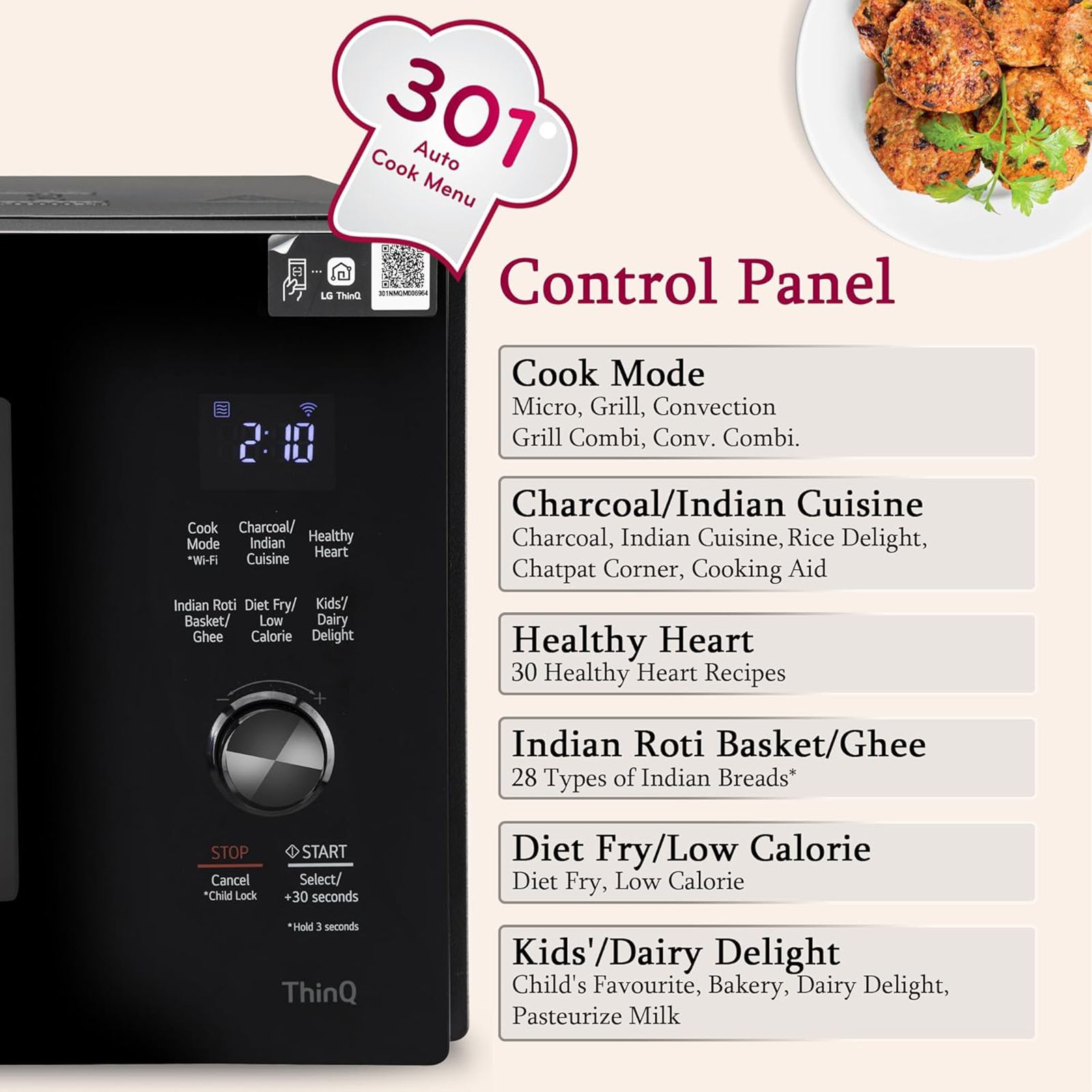 LG 28L Charcoal Convection Microwave Oven with Scan to Cook (MJEN286UFW, Black) LG 28L Charcoal Convection Microwave Oven with Scan to Cook (MJEN286UFW, Black)_13