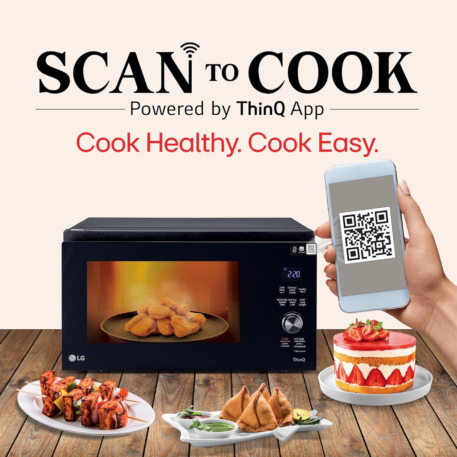 LG 28L Charcoal Convection Microwave Oven with Scan to Cook (MJEN286UFW, Black) LG 28L Charcoal Convection Microwave Oven with Scan to Cook (MJEN286UFW, Black)_15