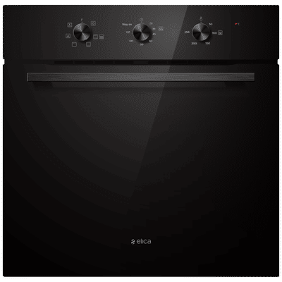 elica 880 MMF 80L 60cm Built-in Electric Oven with 7 Cooking Function, with Enamel Cavity (3554, Black)