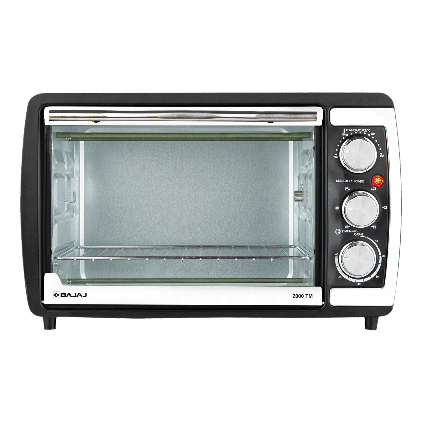 BAJAJ 2000 TM 20L Oven Toaster Grill with Rotisserie Technology (420110, Black & Silver)_1