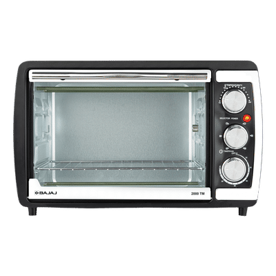 BAJAJ 2000 TM 20L Oven Toaster Grill with Rotisserie Technology (420110, Black & Silver)