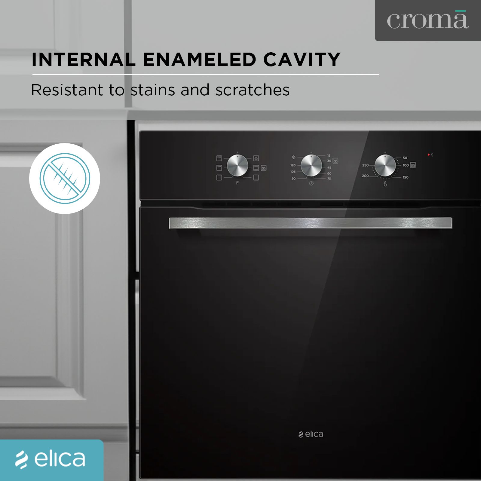 elica EPBI 680 MMF 80L 60cm Built in Electric Oven with Hydro Clean Function (3553, Black) elica EPBI 680 MMF 80L 60cm Built in Electric Oven with Hydro Clean Function (3553, Black)_7