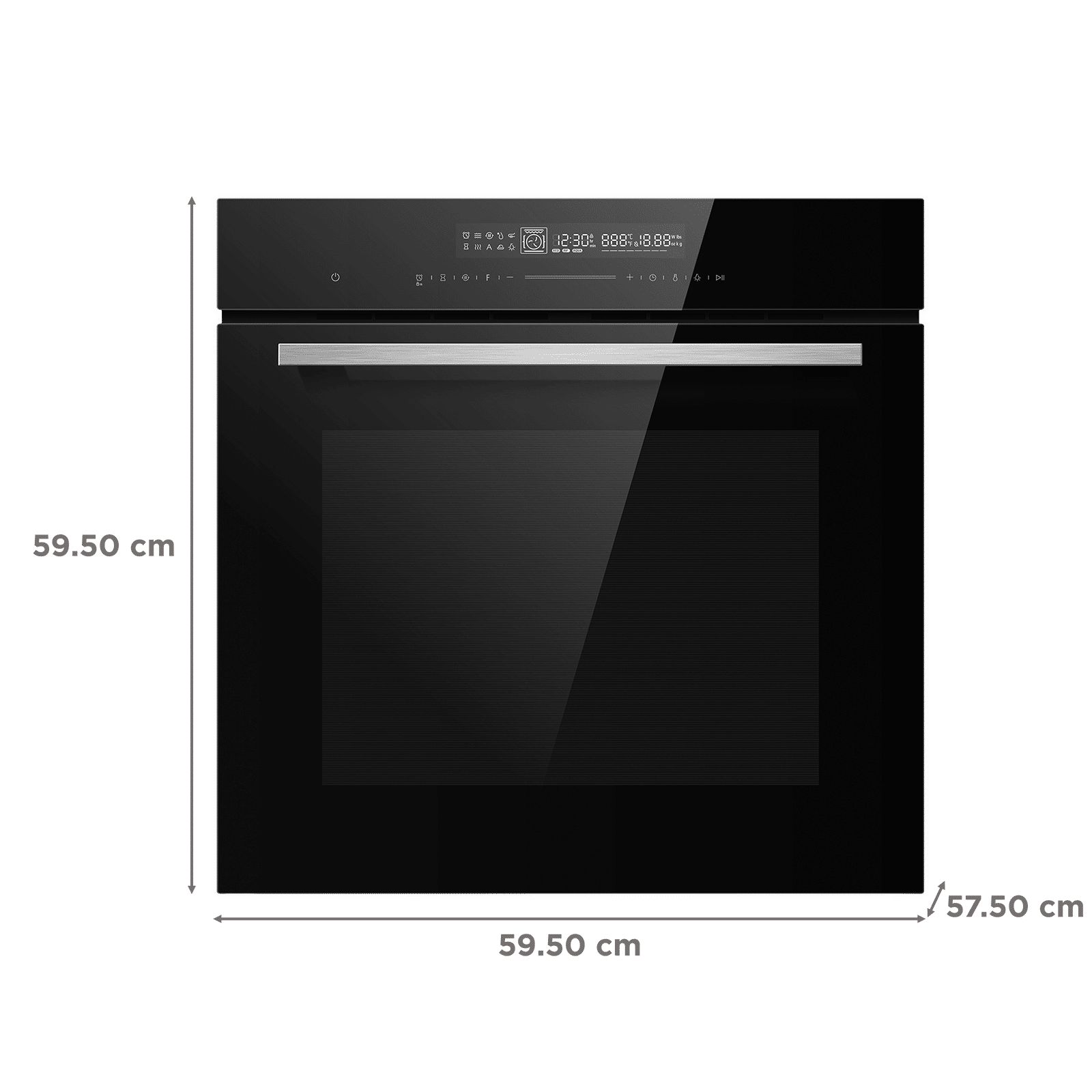 elica EPBI 1167 MTC BK 80L 60cm Built-in Electric Oven with Convection and Rotisserie (3555, Black) elica EPBI 1167 MTC BK 80L 60cm Built-in Electric Oven with Convection and Rotisserie (3555, Black)_2