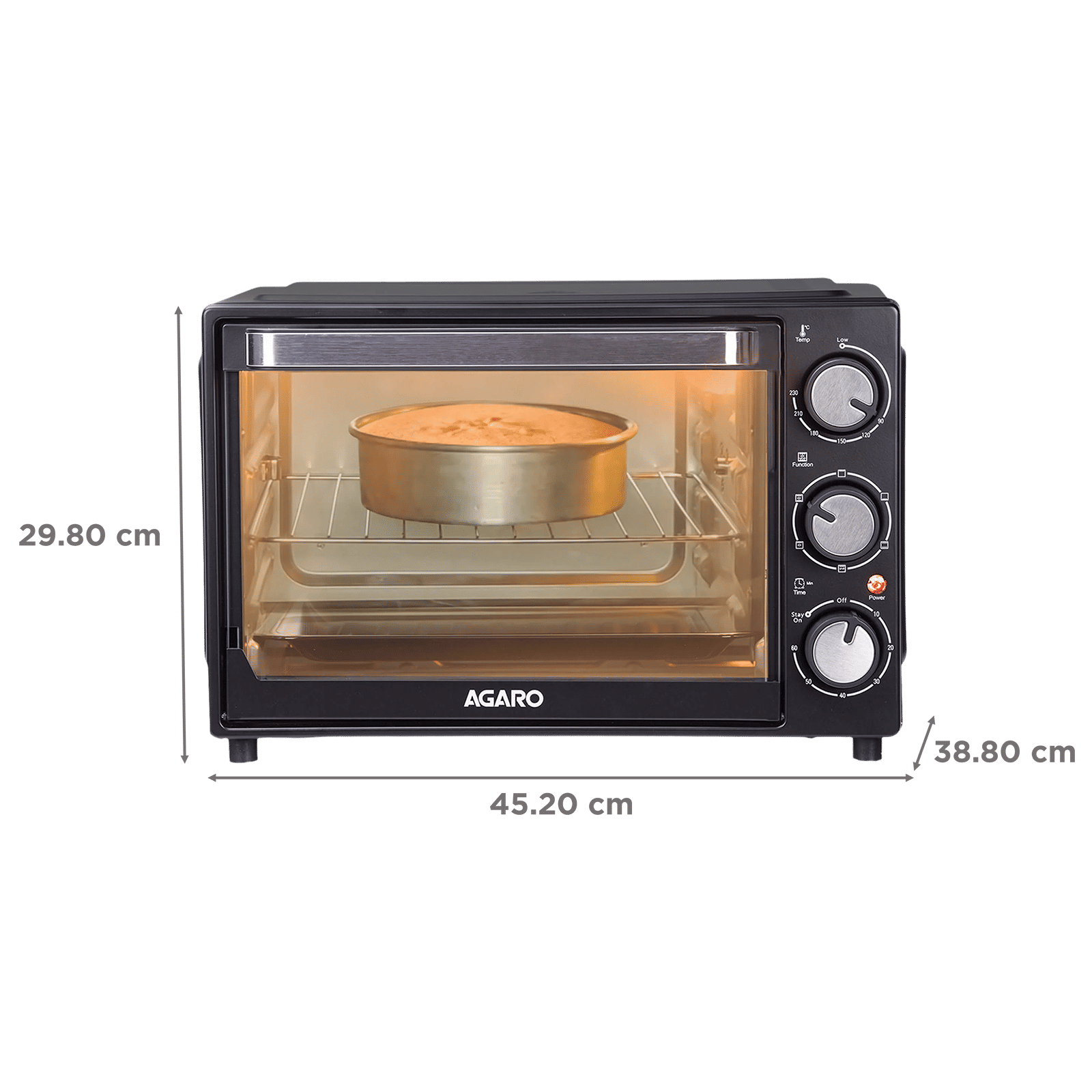 AGARO Grand 30L Oven Toaster Grill with 6 Heating Modes (Black) AGARO Grand 30L Oven Toaster Grill with 6 Heating Modes (Black)_2