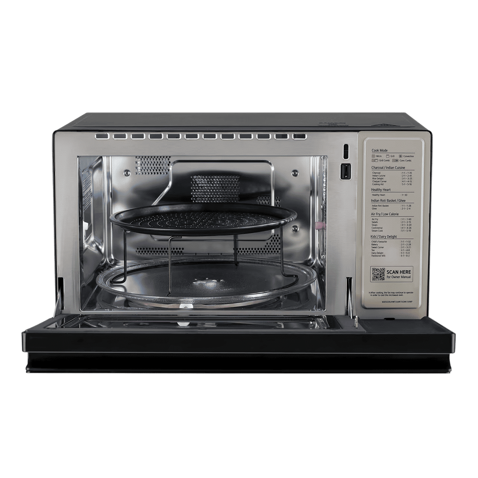 LG 32L Charcoal Convection Microwave Oven with Wi-Fi Support (MJEN326UHW, Black) LG 32L Charcoal Convection Microwave Oven with Wi-Fi Support (MJEN326UHW, Black)_13