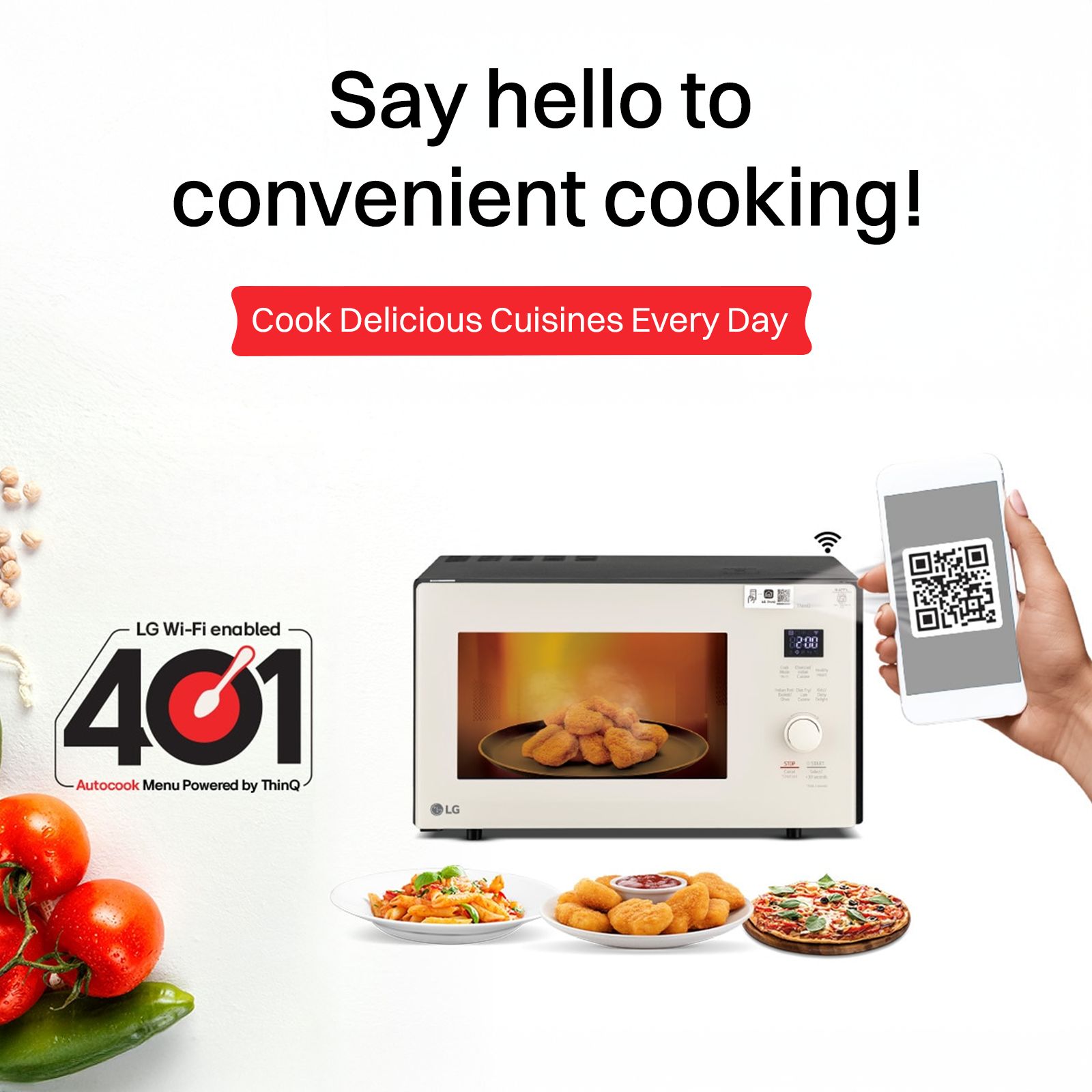 LG 32L Charcoal Convection Microwave Oven with Wi-Fi Support (MJEN326UHW, Black) LG 32L Charcoal Convection Microwave Oven with Wi-Fi Support (MJEN326UHW, Black)_14