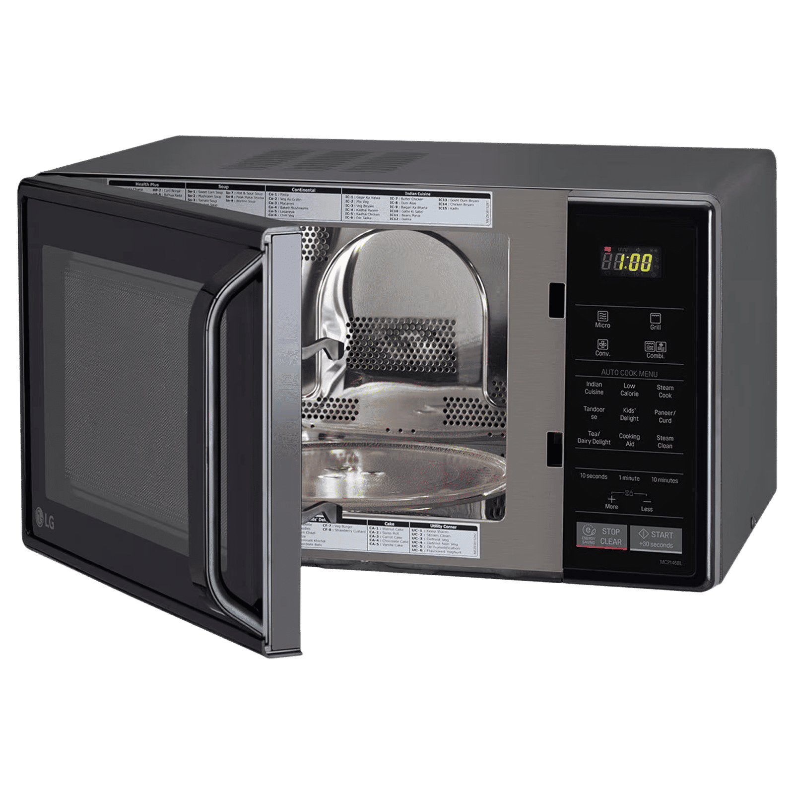 LG 21L Convection Microwave Oven with 151 Autocook Menu (MC2146BL, Black) LG 21L Convection Microwave Oven with 151 Autocook Menu (MC2146BL, Black)_6