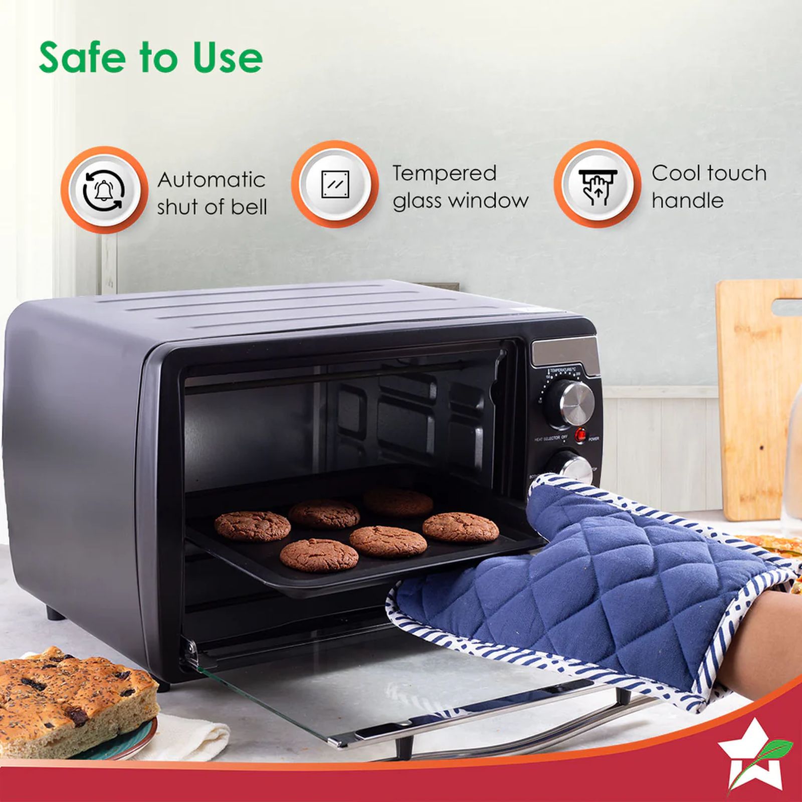 WONDERCHEF 21L Oven Toaster Grill with Auto Shut Off (63154892, Black) WONDERCHEF 21L Oven Toaster Grill with Auto Shut Off (63154892, Black)_5