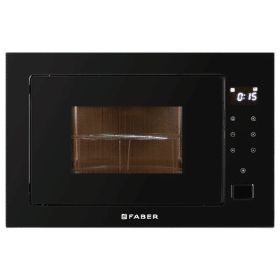 FABER FBIMWO 25 SG 25L 60cm Convection Microwave with 8 Auto Cook Menus (131.0697.114, Black)